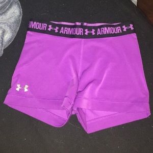 Purple Under Armour spandex shorts!